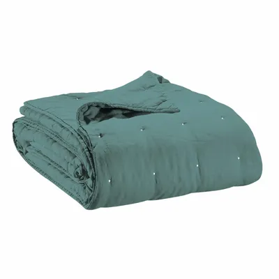 Bed linens - Zeff Bed Throw Prusse 180 X 260 - MAISON VIVARAISE - SDE VIVARAISE WINKLER