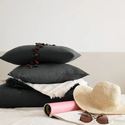 Cushions - Plain Cushion Zeff Tonnerre 30 X 50 - MAISON VIVARAISE - SDE VIVARAISE WINKLER