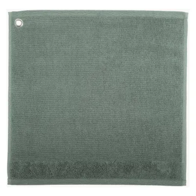 Torchons textile - Essuie-mains Oeillet Curl Vert de gris 50 x 50 - MAISON VIVARAISE - SDE VIVARAISE WINKLER