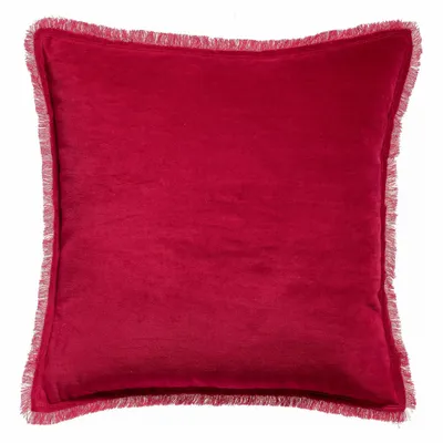 Coussins - Coussin uni Fara Rubis 45 x 45 - MAISON VIVARAISE - SDE VIVARAISE WINKLER