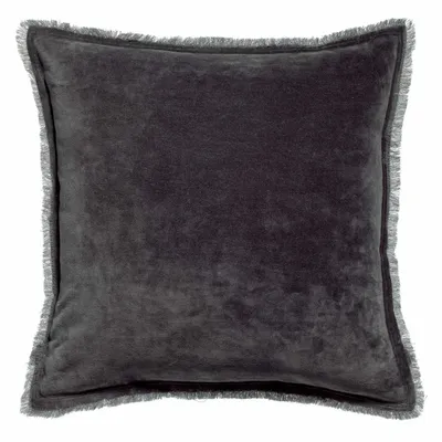Coussins - Coussin uni Fara Ombre 45 x 45 - MAISON VIVARAISE - SDE VIVARAISE WINKLER
