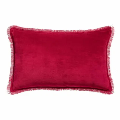 Cushions - Plain Cushion Fara Rubis 30 X 50 - MAISON VIVARAISE - SDE VIVARAISE WINKLER