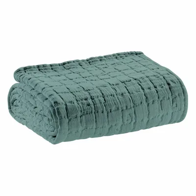 Throw blankets - Swami Throw Blanket Lichen 130 X 200 - MAISON VIVARAISE - SDE VIVARAISE WINKLER