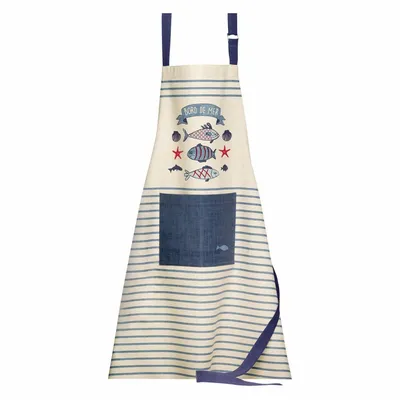 Aprons - New Pesk Kitchen Apron Bleu 72 X 85 - MAISON VIVARAISE - SDE VIVARAISE WINKLER