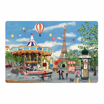 Sets de table - Set de table Carrousel Tour Eiffel Assortis 30 x 45 - MAISON VIVARAISE - SDE VIVARAISE WINKLER