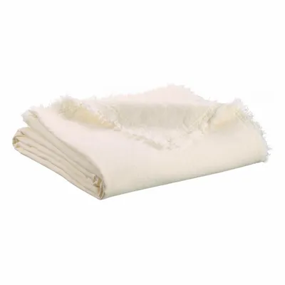 Throw blankets - Zeff Nomade Throw Blanket Craie 130 X 180 - MAISON VIVARAISE - SDE VIVARAISE WINKLER