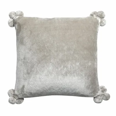 Cushions - Cushion Tender Pompoms Perle 45 X 45 - MAISON VIVARAISE - SDE VIVARAISE WINKLER