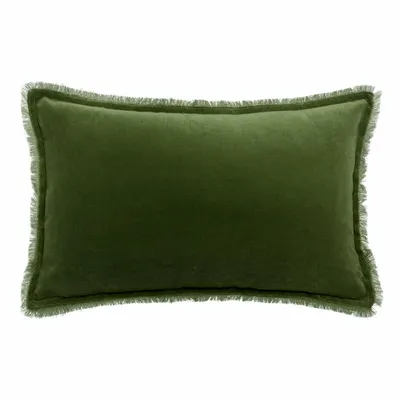 Cushions - Plain Cushion Fara Eucalyptus 30 X 50 - MAISON VIVARAISE - SDE VIVARAISE WINKLER