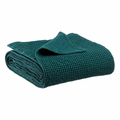 Bed linens - Maia Bed Throw Pétrole 180 X 260 - MAISON VIVARAISE - SDE VIVARAISE WINKLER