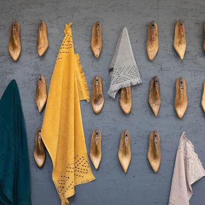 Bath towels - Hand Towel Julia Sesame 50 X 100 - MAISON VIVARAISE - SDE VIVARAISE WINKLER