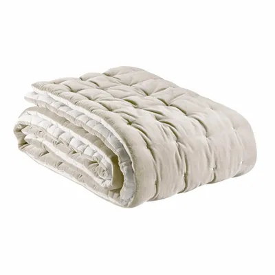 Linge de lit - Chemin de lit uni Elise Grège 90 x 240 - MAISON VIVARAISE - SDE VIVARAISE WINKLER