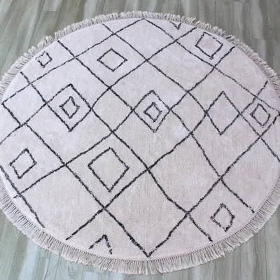 Rugs - Rug Ervin Ivoire/Taupe Diameter 160 - MAISON VIVARAISE - SDE VIVARAISE WINKLER
