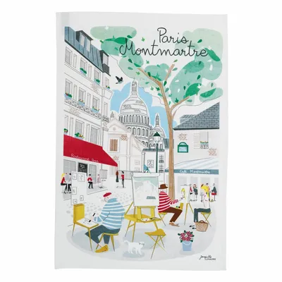 Torchons - Torchon Paris Montmartre Blanc 48 x 72 - MAISON VIVARAISE - SDE VIVARAISE WINKLER