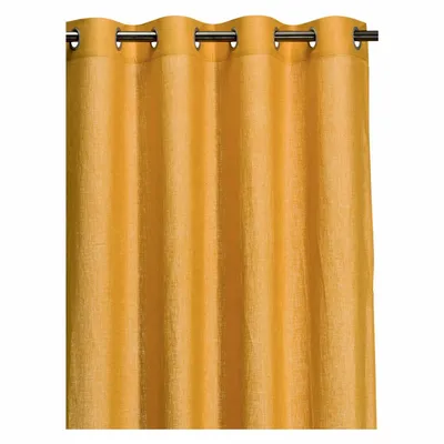 Curtains and window coverings - Curtain Stonewashed Zeff Ocre 140 X 280 - MAISON VIVARAISE - SDE VIVARAISE WINKLER
