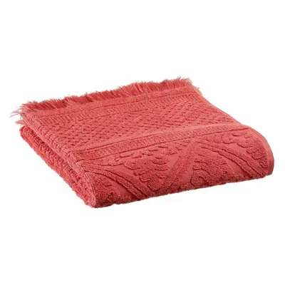 Serviettes de bain - Serviette de toilette uni Zoé Brique 50 x 100 - MAISON VIVARAISE - SDE VIVARAISE WINKLER