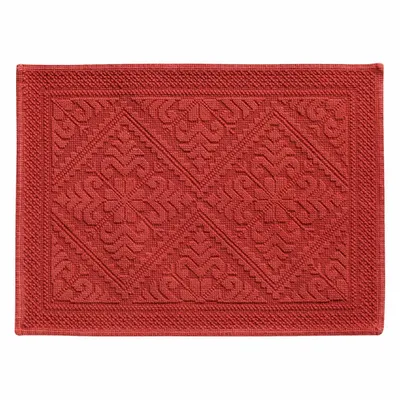 Other bath linens - Enzo Bath Mat Brique 54 X 64 - MAISON VIVARAISE - SDE VIVARAISE WINKLER
