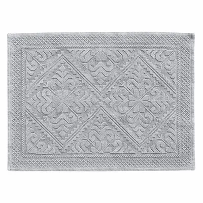 Autres linges de bain - Tapis de bain uni Enzo Perle 54 x 64 - MAISON VIVARAISE - SDE VIVARAISE WINKLER