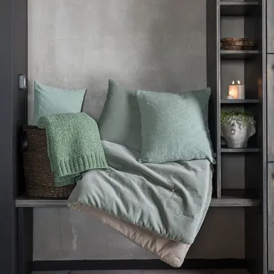 Linge de lit - Chemin de lit uni Elise Opaline 90 x 240 - MAISON VIVARAISE - SDE VIVARAISE WINKLER