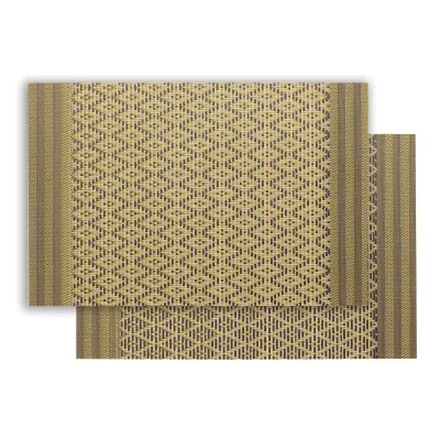 Nappes - Set de table Kadra Noir/or 33 x 45 - MAISON VIVARAISE - SDE VIVARAISE WINKLER