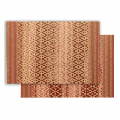Nappes - Set de table Kadra Rouge/or 33 x 45 - MAISON VIVARAISE - SDE VIVARAISE WINKLER