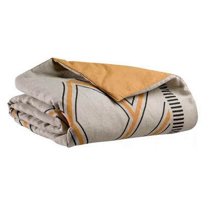 Throw blankets - Eiderdown Zeff Johan Ocre 80 X 180 - MAISON VIVARAISE - SDE VIVARAISE WINKLER