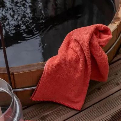 Bath towels - Bora Bath Towel Corail 50 X 100 - MAISON VIVARAISE - SDE VIVARAISE WINKLER