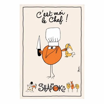 Dish towels - Shadoks Grand chef Ecru Tea Towel Écru 48 X 72 - MAISON VIVARAISE - SDE VIVARAISE WINKLER