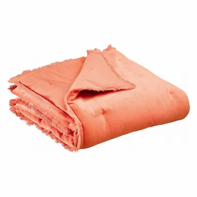 Throw blankets - Throw Fara Goyave 135 X 200 - MAISON VIVARAISE - SDE VIVARAISE WINKLER