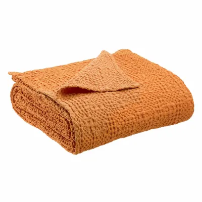 Throw blankets - Tana Throw Blanket Moutarde 140 X 200 - MAISON VIVARAISE - SDE VIVARAISE WINKLER