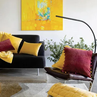 Cushions - Cushion Elise Mimosa 45 X 45 - MAISON VIVARAISE - SDE VIVARAISE WINKLER