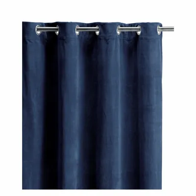 Curtains and window coverings - Elise Plain Curtain Cobalt 140 X 280 - MAISON VIVARAISE - SDE VIVARAISE WINKLER