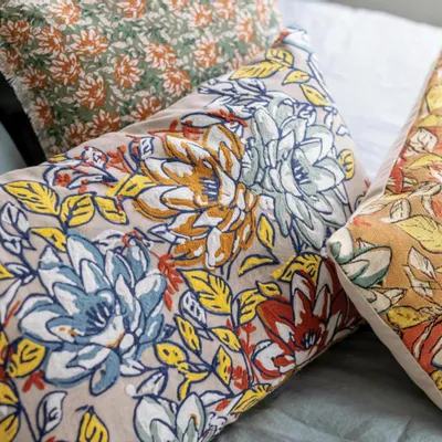 Coussins - Coussin Alba brodé Multico 40 x 65 - MAISON VIVARAISE - SDE VIVARAISE WINKLER