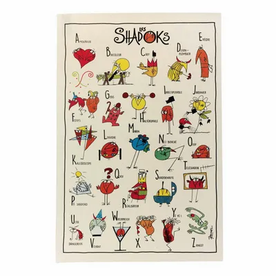 Dish towels - Kitchen Towel Shadoks Abecedaire Ecru 48 X 72 - MAISON VIVARAISE - SDE VIVARAISE WINKLER