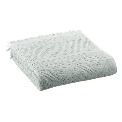 Serviettes de bain - Serviette de toilette uni Zoé Jade 50 x 100 - MAISON VIVARAISE - SDE VIVARAISE WINKLER