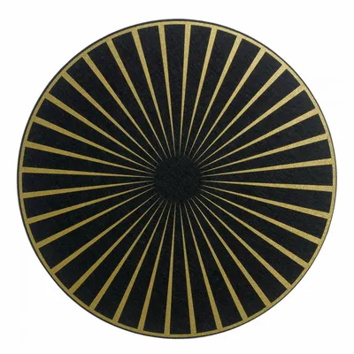 Placemats - Felt Placemat Raini Noir/Or Diameter 40 - MAISON VIVARAISE - SDE VIVARAISE WINKLER