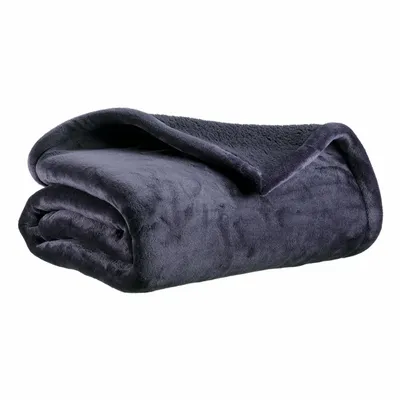 Throw blankets - Michka Throw Blanket Marine 130 X 160 - MAISON VIVARAISE - SDE VIVARAISE WINKLER