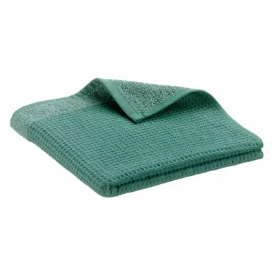 Serviettes de bain - Serviette de toilette recyclée Abby Emeraude 50 x 100 - MAISON VIVARAISE - SDE VIVARAISE WINKLER