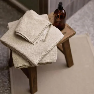 Serviettes de bain - Serviette de toilette Bora Galet 50 x 100 - MAISON VIVARAISE - SDE VIVARAISE WINKLER