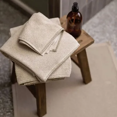 Bath towels - Bora Bath Towel Galet 90 X 150 - MAISON VIVARAISE - SDE VIVARAISE WINKLER