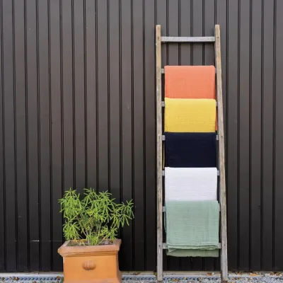 Linge de lit - Jeté recyclé Lisa Mirabelle 180 x 260 - MAISON VIVARAISE - SDE VIVARAISE WINKLER