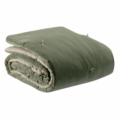 Throw blankets - Elise Knotted Dots Throw Blanket Verveine 140 X 200 - MAISON VIVARAISE - SDE VIVARAISE WINKLER