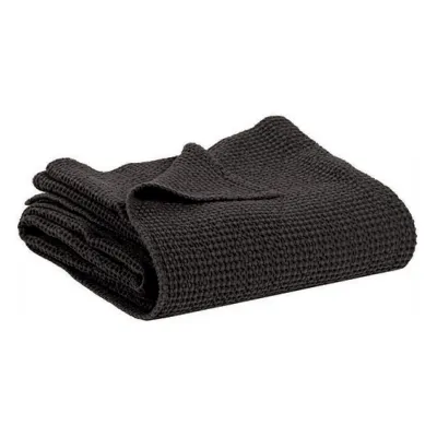 Linge de lit - Jeté recyclé Maia Carbone 240 x 260 - MAISON VIVARAISE - SDE VIVARAISE WINKLER