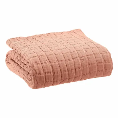 Throw blankets - Swami Throw Blanket Argile 130 X 200 - MAISON VIVARAISE - SDE VIVARAISE WINKLER