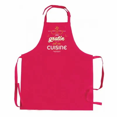 Aprons - Peps Recycle Apron With Pocket Le Gratin Rose 90 X 72 - MAISON VIVARAISE - SDE VIVARAISE WINKLER