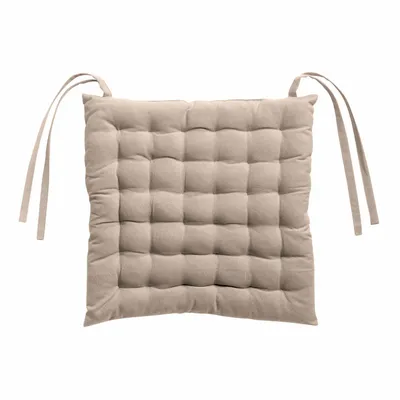 Chairs - Recycled Chair Cushion 36 Points Zea Naturel 38 X 38 X 3 - MAISON VIVARAISE - SDE VIVARAISE WINKLER