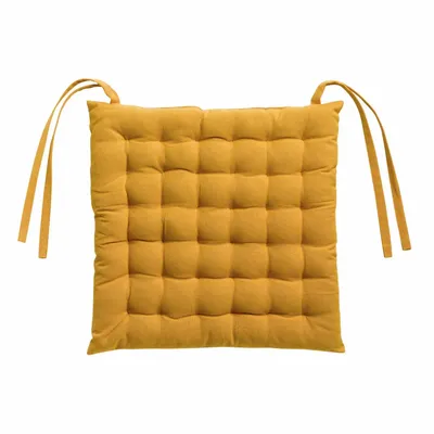 Chairs - Recycled Chair Cushion 36 Points Zea Tournesol 38 X 38 X 3 - MAISON VIVARAISE - SDE VIVARAISE WINKLER