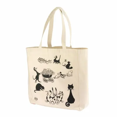 Sacs et cabas - Sac shopping Dubout Multichats Ecru 40 x 36 x 16 - MAISON VIVARAISE - SDE VIVARAISE WINKLER