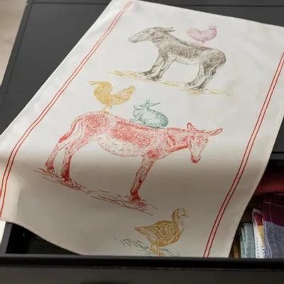 Dish towels - Farm Tea Towel Écru 48 X 72 - MAISON VIVARAISE - SDE VIVARAISE WINKLER