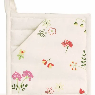 Potholders - Gardenia recycled 2-in-1 potholder Écru 20 X 20 - MAISON VIVARAISE - SDE VIVARAISE WINKLER