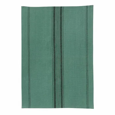 Dish towels - Kilia Striped Linen-Cotton Tea Towel Vert de gris 50 X 70 - MAISON VIVARAISE - SDE VIVARAISE WINKLER